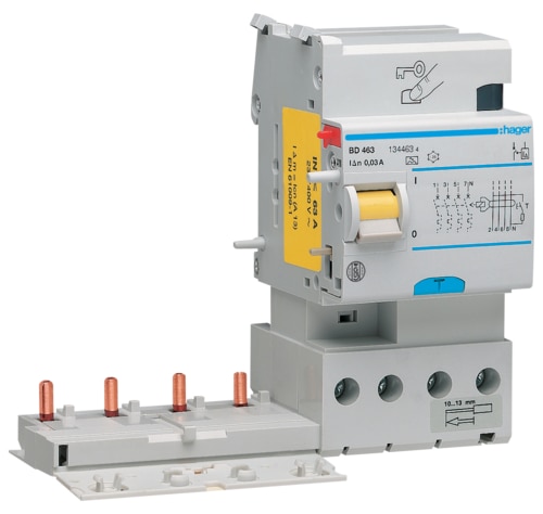 BLOC DIFFERENTIEL 4P 25A 30mA HI BD425 HAGER