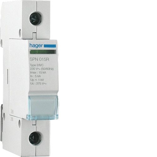 CARTOUCHE DEBROCHABLE 15kA POUR PARAFOUDRE SPN215R-415R SPN015R HAGER