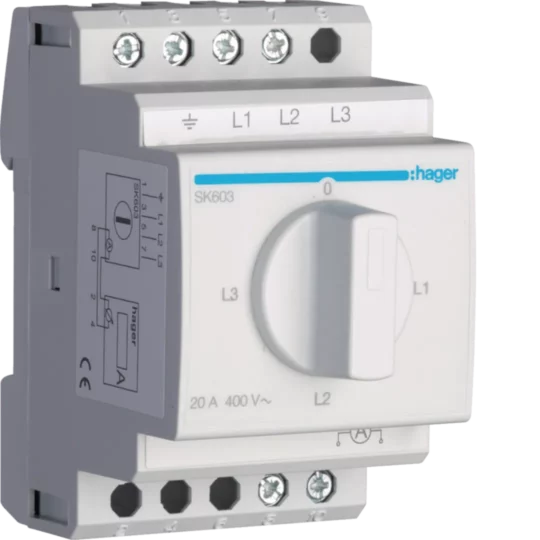 COMMUTATEUR AMPERMETRE SK603 HAGER