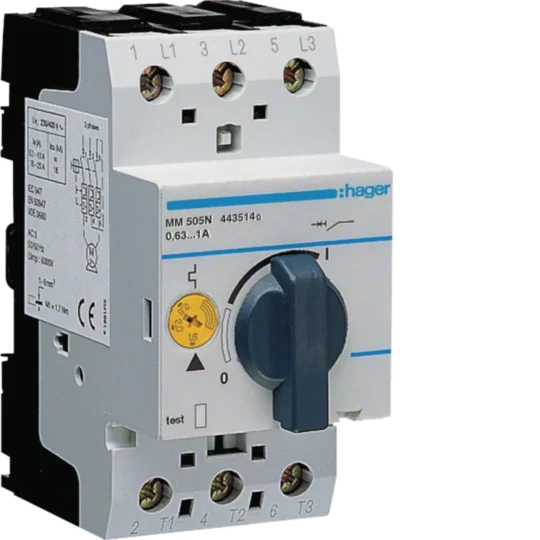 DISJONCTEUR MOTEUR 0,63-1A MM505N HAGER
