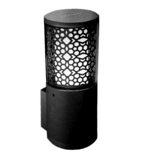 APPLIQUE MURALE IP55 1 X GU10 3,5W 3K LED CARLO WALL DECO NOIR AVEC AMPOULE DR3.570.000.AXU1R FUMAGALLI