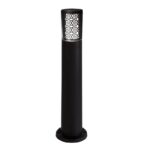 LAMPADAIRE IP55 1 X GU10 3,5W 3K LED CARLO 400 DECO NOIR AVEC AMPOULE DR3.574.000.AXU1R FUMAGALLI