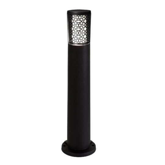 LAMPADAIRE IP55 1 X GU10 3,5W 3K LED CARLO 400 DECO NOIR AVEC AMPOULE DR3.574.000.AXU1R FUMAGALLI