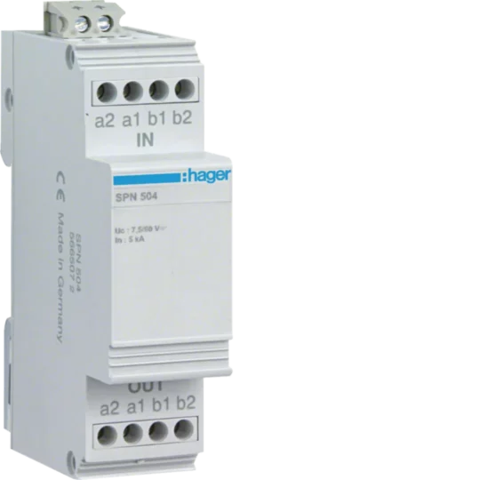 PARAFOUDRE POUR LIGNE TELEPHONIQUE NUMERIQUE SPN504 HAGER