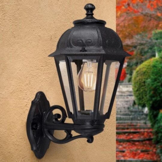 LAMPADAIRE ÉTANCHE IP55 1 X E27 8,5W CCT ALOE'.R/SABA NOIR + AMPOULE K22.163.000.AXV1K FUMAGALLI