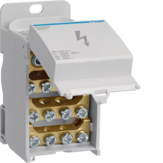 BLOC DE REPARTITION UNIPOLAIRE 250A FERME KJ02AN HAGER