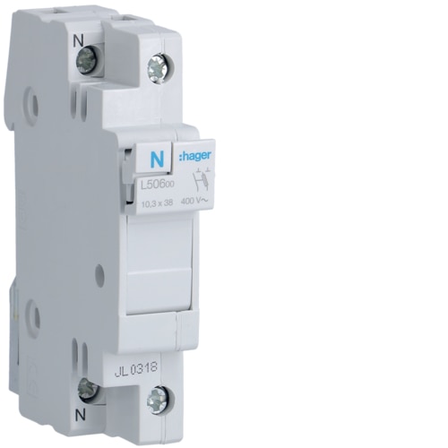 COUPE-CIRCUIT 1P+N 32A 400V L38 1M L50600 HAGER