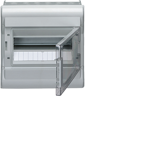 COFFRET APPARENT GAMMA 1R 10 M GD110A +PORTE TRANSPARENTE GP110T GD110A+GD110T HAGER