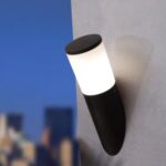 APPLIQUE MURALE IP55 1 X GU10 6W CCT CARLO FS NOIR INCLINE VERS LE HAUT + AMPOULE DR1.571.000.AXL1K FUMAGALLI