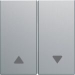 ENJOLIVEUR POUR INTERRUPTEUR VOLET ROULANT 2 MODULES  TITANE GALLERY WXD300T HAGER