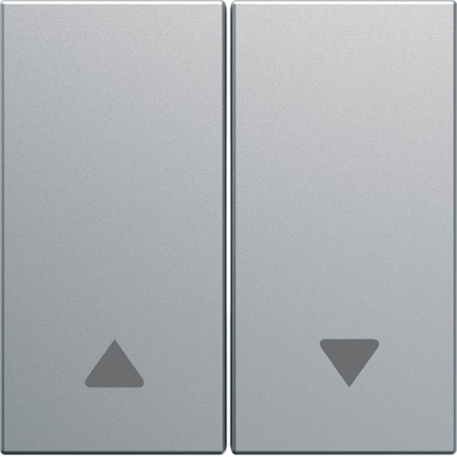 ENJOLIVEUR POUR INTERRUPTEUR VOLET ROULANT 2 MODULES  TITANE GALLERY WXD300T HAGER