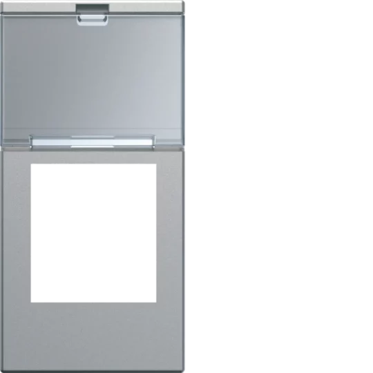 ENJOLIVEUR POUR PRISE RJ45 GALLERY AVEC PORTE-ETIQUETTE 1M TITANE WXD205T HAGER