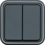 INTERRUPTEUR DOUBLE ENCASTRE VAS-ET-VIENS ETANCHE  CUBYKO WNE040 HAGER