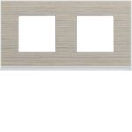 PLAQUE GALLERY 2 POSTES H71 HORIZONTALE LATTE WXP2512 HAGER