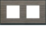 PLAQUE GALLERY 2 POSTES H71 HORIZONTALE PECAN WXP2412 HAGER