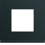 PLAQUE GALLERY PLASTIQUE PEINT 1 POSTE NOIRE WXP0202 HAGER