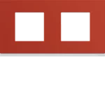 PLAQUE GALLERY PLASTIQUE PEINT 2 POSTES H71 HORIZONTALE EGLANTINE WXP0612 HAGER