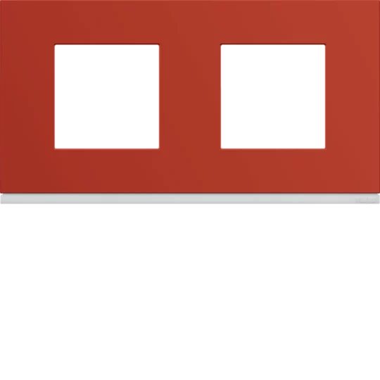 PLAQUE GALLERY PLASTIQUE PEINT 2 POSTES H71 HORIZONTALE EGLANTINE WXP0612 HAGER