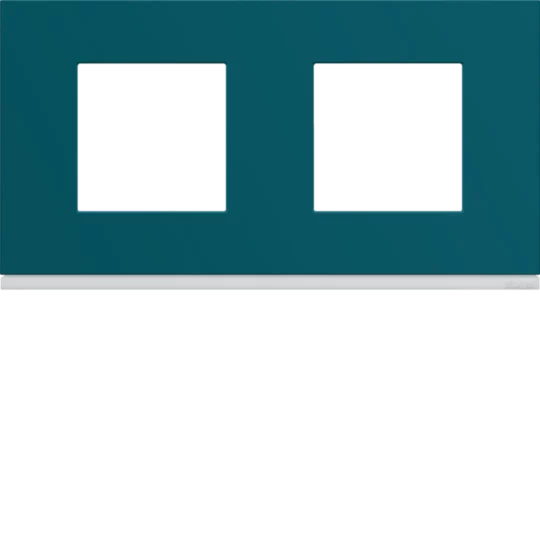 PLAQUE GALLERY PLASTIQUE PEINT 2 POSTES H71 HORIZONTALE PEACOCK WXP0812 HAGER