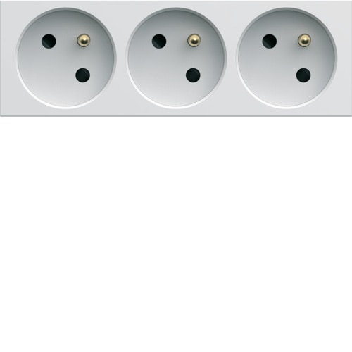 PRISE 2P+T 16A TRIPLE SPECIALE GOULOTTE GALLERY PURE WXF423B HAGER