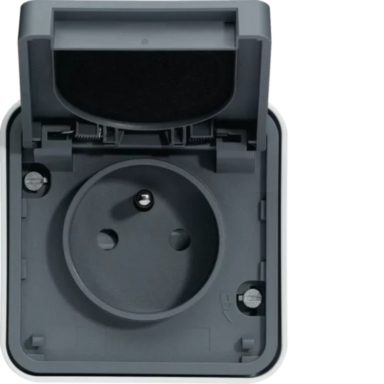 PRISE 2P+T ETANCHE APPARENT CUBYKO WNC100 HAGER