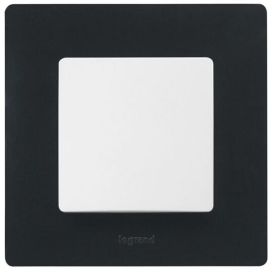 PLAQUE 1 POSTE BLACK NILOE 397051 LEGRAND