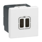 CHARGE 2M 2USB A+C 3A 15W BL MOSAIC 077592 LEGRAND