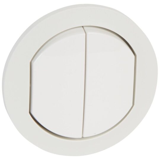 ENJO.IP44 COUPURE DOUBLE BLANC CELIANE 067802 LEGRAND