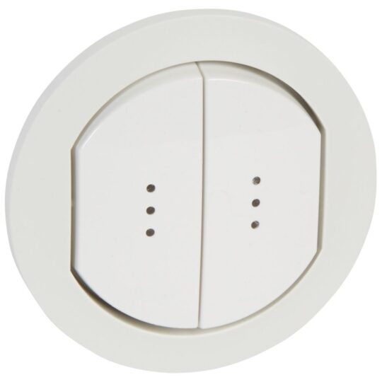 ENJO.IP44 DOUBLE VOYANT BLANC CELIANE 067804 LEGRAND