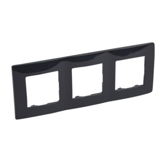 PLAQUE 3 POSTES BLACK NILOE 397053 LEGRAND