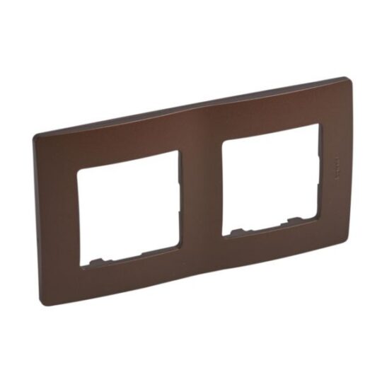 PLAQUE 2 POSTES CACAO NILOE 397072 LEGRAND