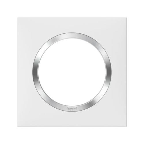 PLAQUE 1 POSTE BLANC CHROME DOOXIE 600841 LEGRAND