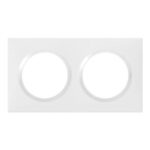 PLAQUE CARREE 2POSTES BLANC DOOXIE 600802 LEGRAND