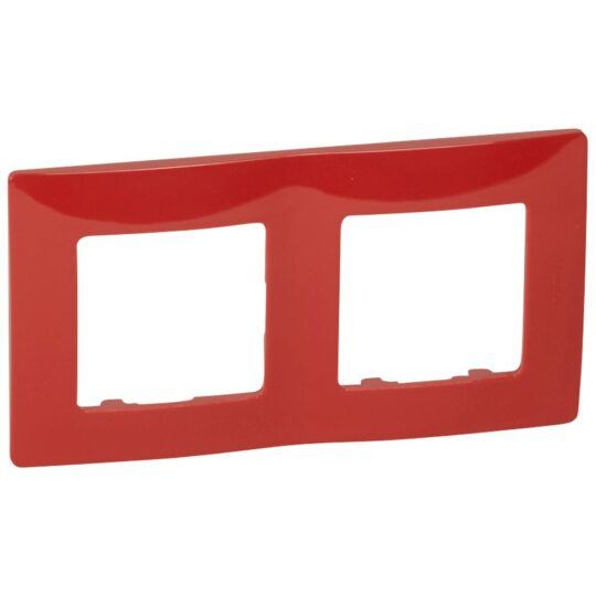 PLAQUE DOUBLE 71 ROUGE NILOE 665022 LEGRAND