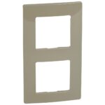 PLAQUE DOUBLE  71 TAUPE NILOE 665032 LEGRAND