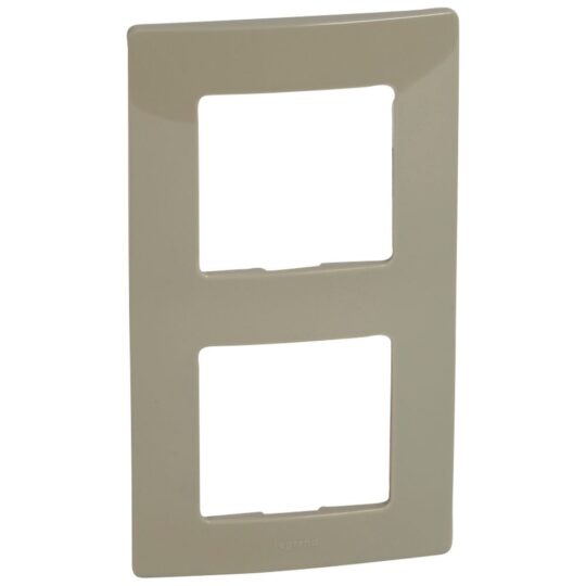 PLAQUE DOUBLE 71 TAUPE NILOE 665032 LEGRAND