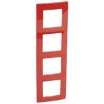 PLAQUE QUADRUPLE  71 ROUGE NILOE 665024 LEGRAND