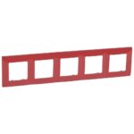 PLAQUE QUINTUPLE  71 ROUGE NILOE 665025 LEGRAND