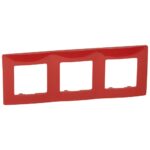 PLAQUE TRIPLE  71 ROUGE NILOE 665023 LEGRAND