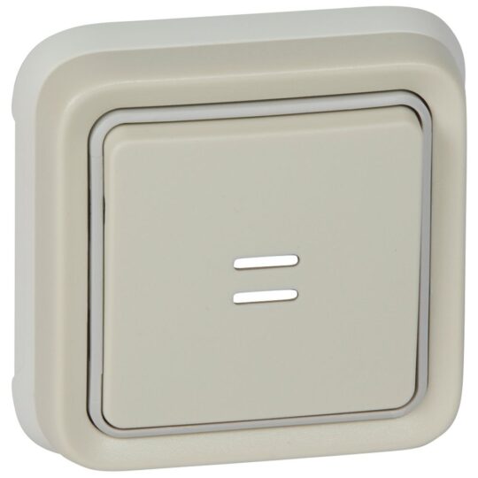 POUSSOIR INVERSEUR ETANCHE NO+NF LUMINEUX PLEXO COMPLET IP55 ENCASTRE 10A - BLANC 069861 LEGRAND