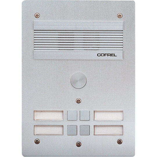 PLATINE DE RUE SERIE 300 AUDIO FACADE  ALU 4mm 4 APPELS 308304 LEGRAND