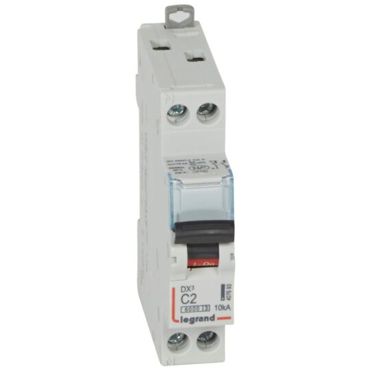 DISJONCTEUR DX³6000 10kA  U+N 230V~ - 2A - COURBE C 407693 LEGRAND