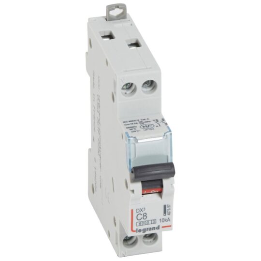 DISJONCTEUR DX³6000 10kA U+N 230V~ - 8A - COURBE C 407697 LEGRAND