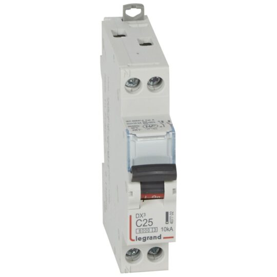 DISJONCTEUR DX³6000 10kA U+N 230V~ - 25A - COURBE C 407702 LEGRAND