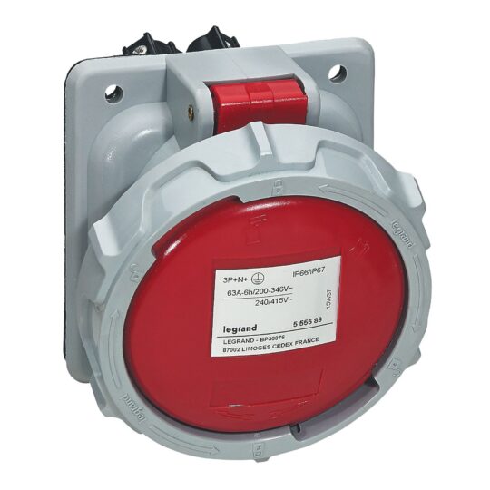 PRISE A ENTRAXE UNIFIE P17 IP66/67 63A - 380V~ à 415V~ - 3P+T+N 555589 LEGRAND