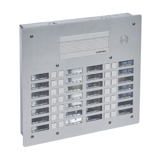 PLATINE DE RUE SERIE 300 AUDIO FACADE  ALU 4mm 28 APPELS 308328 LEGRAND