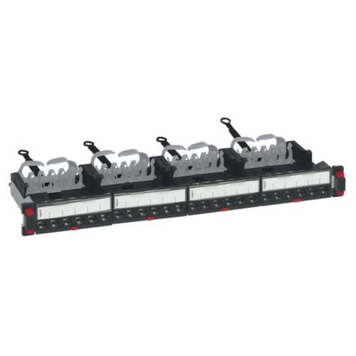 PANNEAU DE BRASSAGE DROIT 19 POUCES 1U LCS³ CATEGORIE 6A EQUIPE DE 24 CONNECTEURS RJ45 STP 033772 LEGRAND