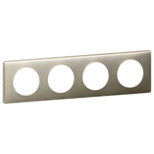 PLAQUE 4P TITANE CELIANE 068904 LEGRAND