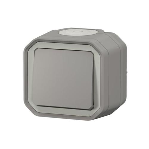 INTERRUPTEUR OU VA ET VIENT PLEXO 10AX 250V~ IP55-GRIS 069711L LEGRAND