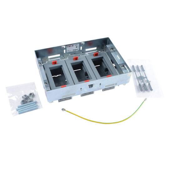 KIT SUPPORT HAUTEUR REGLABLE POUR BOITE DE SOL AFFLEURANTE POUR PRISE EN POSITION HORIZONTALE 3 PANIERS DE 4 MODULES088120 LEGRAND